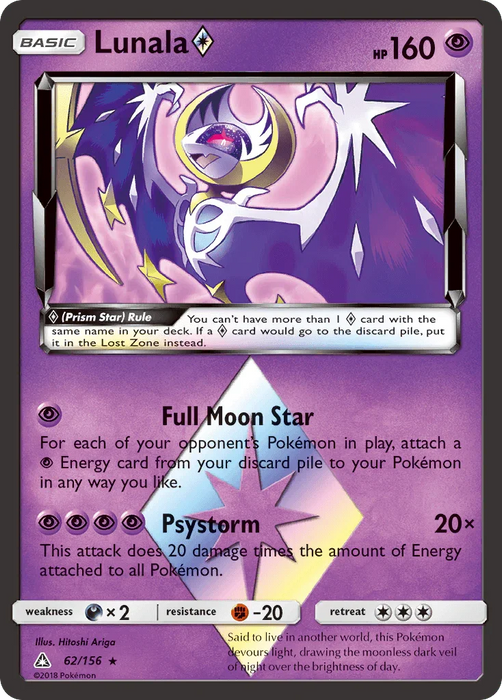 Lunala (62/156) (Prism Star) [Sun & Moon: Ultra Prism] - for just $2.55! 