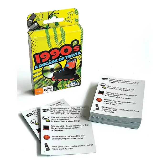 1990s A Decade of Trivia Card Game Outset - for just $7.99! 