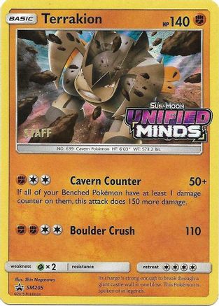 Terrakion SM205 - SM Promos - Holofoil - for just $7! 