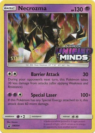 Necrozma (Prerelease) [Staff] SM204 - SM Promos Holofoil - for just $22.30! 