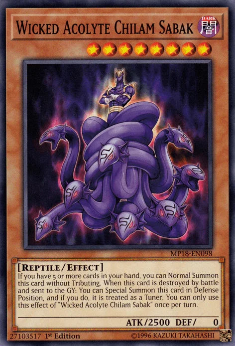 Wicked Acolyte Chilam Sabak [MP18-EN098] Common - for just $0.10! 