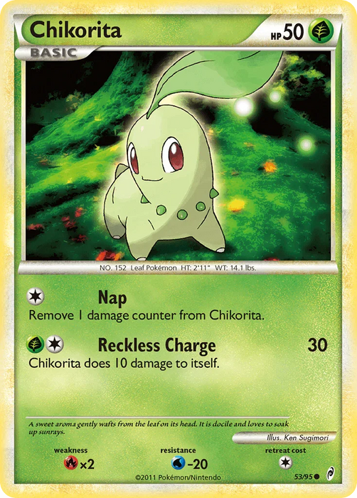 Chikorita (53/95) [HeartGold & SoulSilver: Call of Legends] - for just $0.30! 