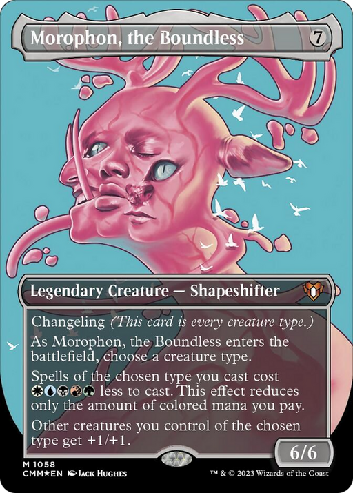 Morophon, the Boundless (Borderless Textured Foil Frame Break) [Commander Masters] - Just $4.90! Shop now at Retro Gaming of Denver