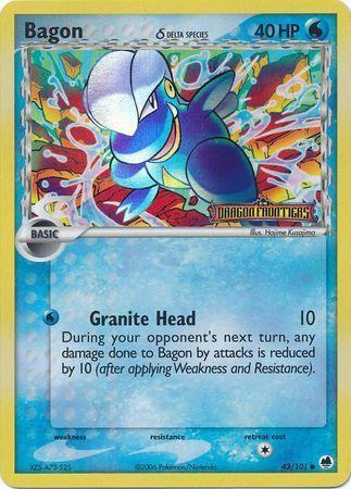 Bagon (43/101) (Delta Species) (Stamped) [EX: Dragon Frontiers] - for just $7.55! 