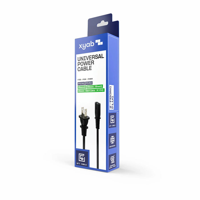 Universal Power Cable for PS3/PS4/Xbox/Xbox One/Xbox Series X|S (6 ft) – Accessory - for just $4.99! 