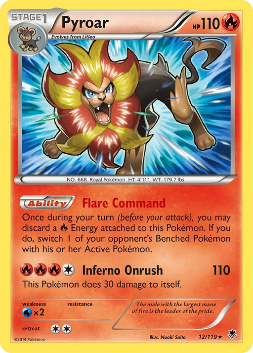 Pyroar (12/119) [XY: Phantom Forces] - for just $0.40! 