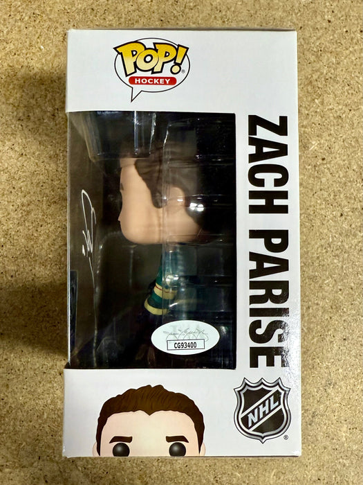 Zach Parise Signed NHL Minnesota Wild Vaulted Funko Pop! #41 With JSA COA 2018 - for just $100! 