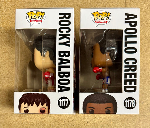 Funko Pop! Movies Rocky Balboa #1177 & Apollo Creed #1178 45th Anniversary Set Of 2 - for just $30! 