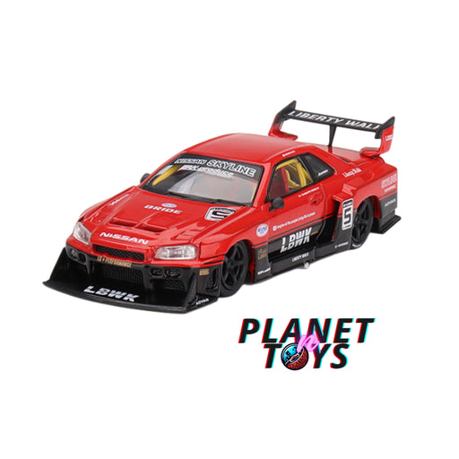 Mini GT 1:64 LBWK Nissan LB-ER34 Super Silhouette Red/Black #843 - for just $15.99! 