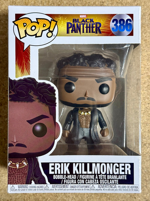 Funko Pop! Marvel Erik Killmonger #386 Black Panther 2018 Vaulted - for just $10! 