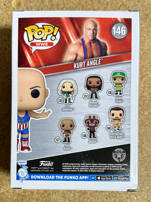 WWE Olympic Gold Medalist Kurt Angle Signed Funko Pop! #146 With JSA COA - for just $100! 