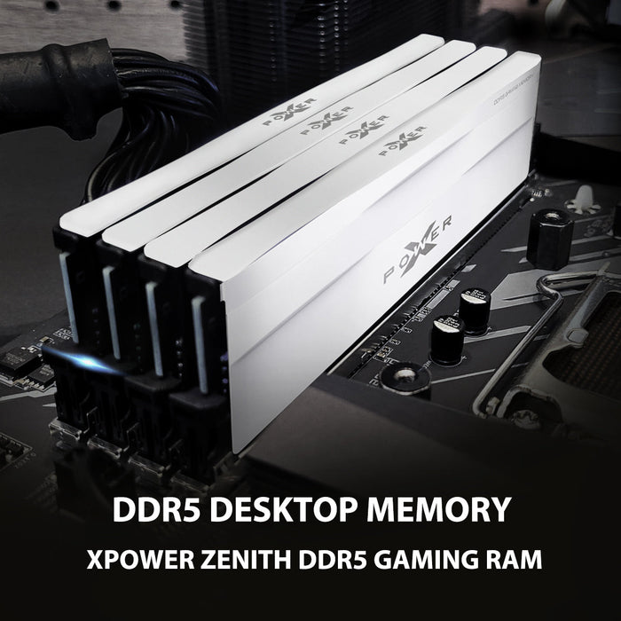 Silicon Power Zenith Gaming DDR5 6000MT/s (PC5-48000) CL30 32GB(2x16GB)-64GB(2x32GB) AMD Expo/Intel XMP 3.0 Dual Pack 1.35V Desktop Unbuffered DIMM [White] - for just $386.97! 