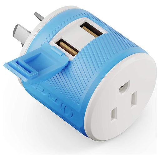 Australia, New Zealand Travel Adapter - 3 in 1 - 2 USB - Type I - Compact Design (U2U-16) - Just $13.99! Shop now at Retro Gaming of Denver