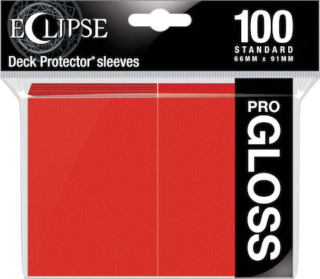 Deck Protector Sleeves: Eclipse Gloss Standard - Apple Red (100ct) - for just $10.99! 