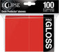 Deck Protector Sleeves: Eclipse Gloss Standard - Apple Red (100ct) - for just $10.99! 