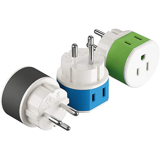 Palestine, Israel Travel Adapter - 2 in 1 - Type H - Compact Design (US-14) - Premium Travel adapter - Just $12.99! Shop now at Retro Gaming of Denver