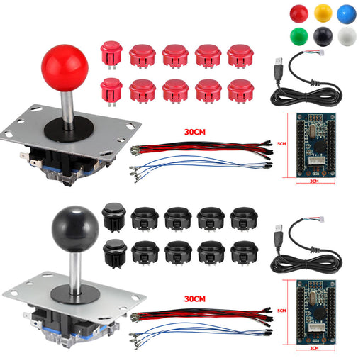 RAC-D300 DIY Arcade Joystick 2Pin 2 Players Kits Buttons USB Encoder Cables - Just $45.99! Shop now at Retro Gaming of Denver