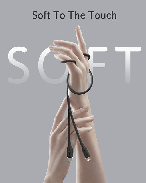 Anker <b>641</b> USB-C to Lightning Cable (Flow, 3 ft Silicone) - for just $15.99! 