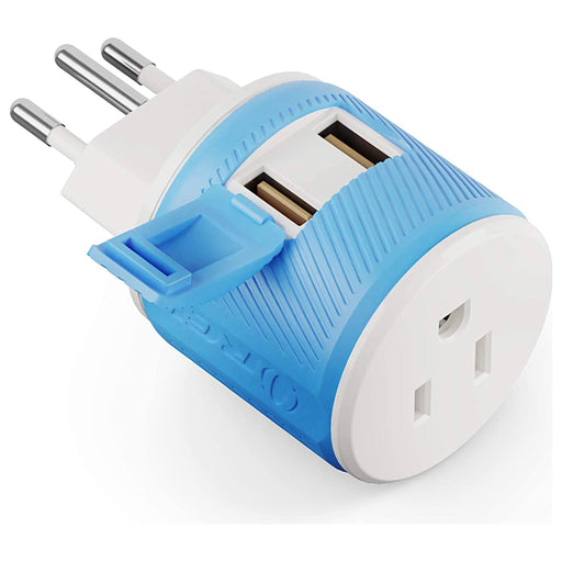 Brazil Travel Adapter - 3 in 1 - 2 USB - Type N - Compact Design (U2U-11C) - Just $13.99! Shop now at Retro Gaming of Denver