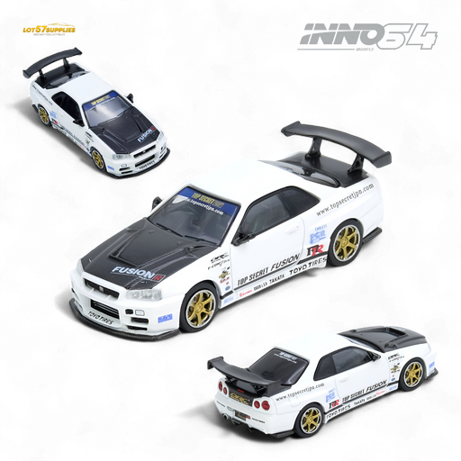 Inno64 Top Secret R34 GT-R White 1:64 - for just $29.99! 