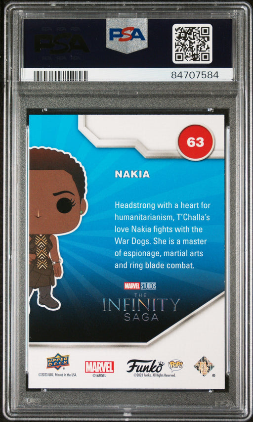 2023 UPPER DECK FUNKO POP MARVEL  NAKIA PATINA #63  PSA 10 - for just $54! 
