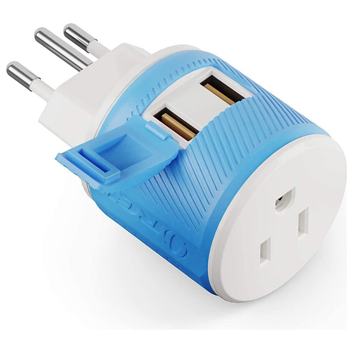 Switzerland Travel Adapter - 3 in 1 - 2 USB - Type J - Compact Design (U2U-11A) - Just $13.99! Shop now at Retro Gaming of Denver