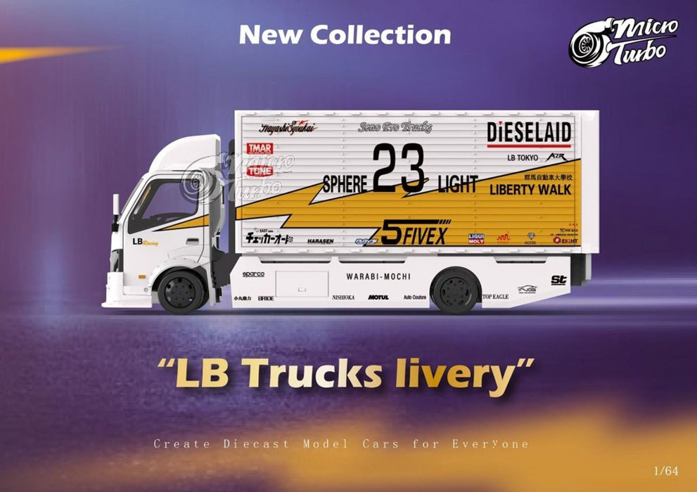 MicroTurbo HINO 300 Custom Truck LBWK Silhouette Lighting #23 1:64 - for just $49.99! 