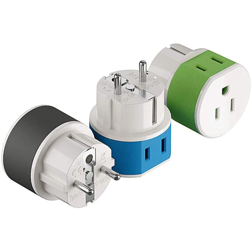 Germany, France Travel Adapter - 2 in 1 - Type E/F - Compact Design (US-9) - Just $12.99! Shop now at Retro Gaming of Denver