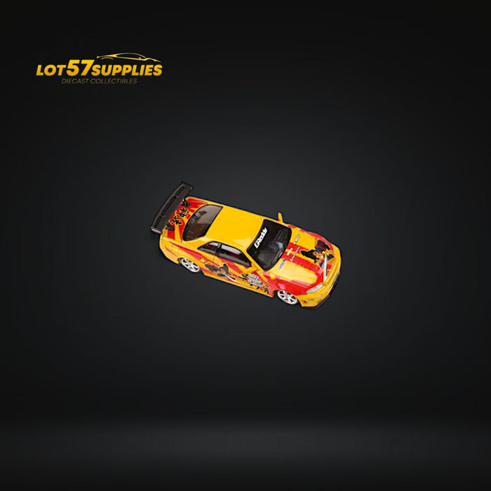 Fast Speed Nissan Skyline GT-R R34 Z-Tune NFS SRS Yellow-Red Livery 1:64 - for just $34.99! 