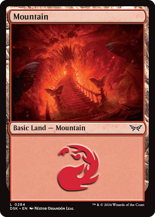 Mountain (DSK-284) - Duskmourn: House of Horror Foil - for just $0.06! 