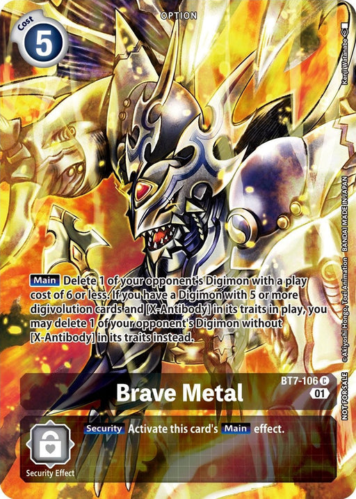 Brave Metal [BT7-106] (Premium Deck Set) [Next Adventure Promos] - Just $0.09! Shop now at Retro Gaming of Denver