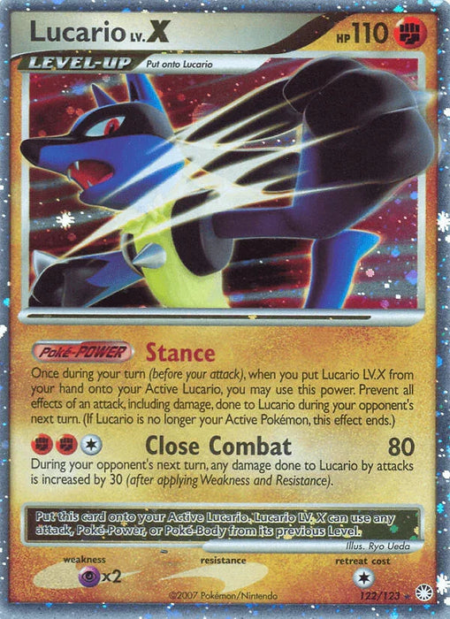 Lucario LV.X (122/123) [Diamond & Pearl: Mysterious Treasures] - for just $46.75! 