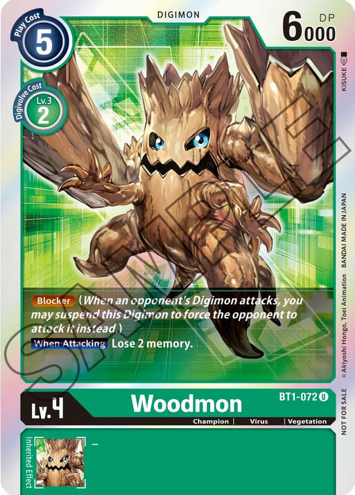 Woodmon [BT1-072] (Event Pack 1) [Release Special Booster Promos] - Just $0.20! Shop now at Retro Gaming of Denver