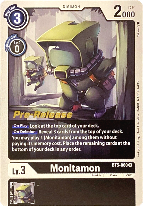 Monitamon [BT5-060] [Battle of Omni Pre-Release Promos] - Just $0.20! Shop now at Retro Gaming of Denver