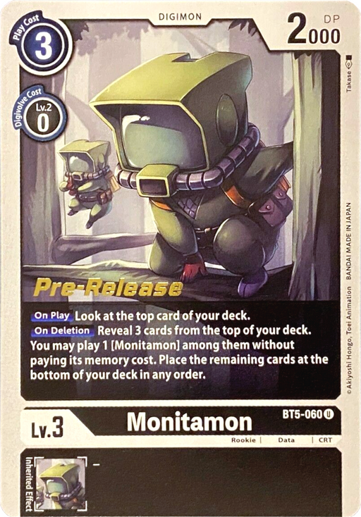 Monitamon [BT5-060] [Battle of Omni Pre-Release Promos] - Just $0.20! Shop now at Retro Gaming of Denver