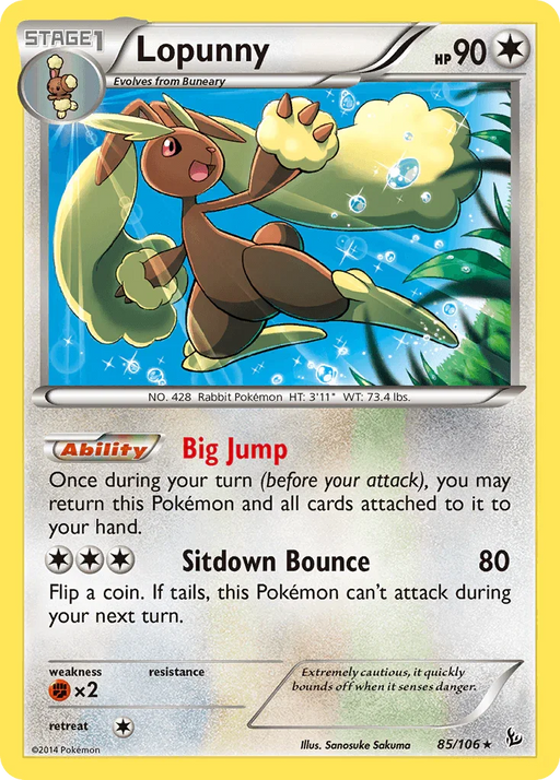 Lopunny (85/106) [XY: Flashfire] - for just $0.25! 