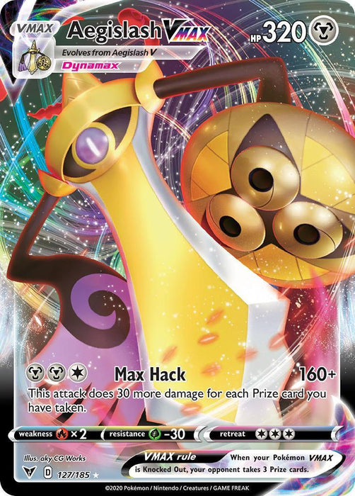 Aegislash VMAX (127/185) [Sword & Shield: Vivid Voltage] - for just $0.65! 