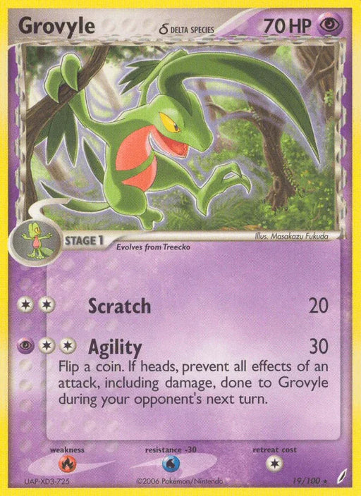 Grovyle(19/100) (Delta Species) [EX: Crystal Guardians] - for just $2.10! 