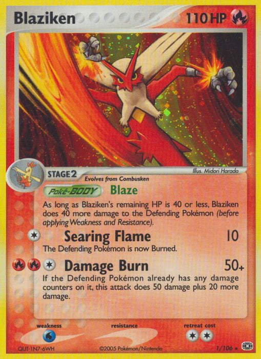 Blaziken (1/106) (Theme Deck Exclusive) [EX: Emerald] - Just $0.40! Shop now at Retro Gaming of Denver