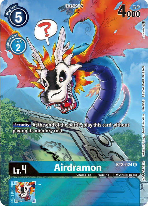 Airdramon [BT3-024] (25th Special Memorial Pack) [Release Special Booster Promos] - Just $0.09! Shop now at Retro Gaming of Denver