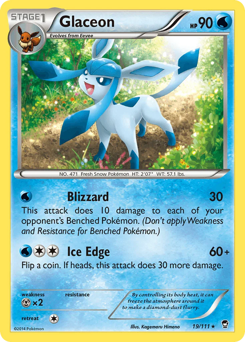 Glaceon (19/111) [XY: Furious Fists] - for just $1.35! 