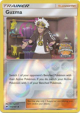 Guzma (115/147) (League Promo) (Staff) [Sun & Moon: Burning Shadows] - for just $10.40! 