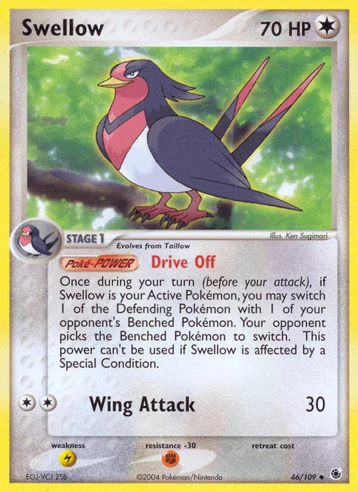 Swellow (46/109) [EX: Ruby & Sapphire] - for just $0.55! 
