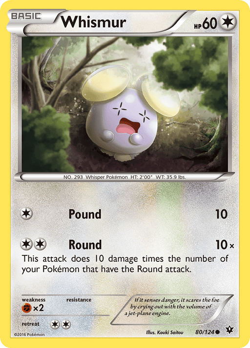 Whismur (80/124) [XY: Fates Collide] - for just $0.10! 