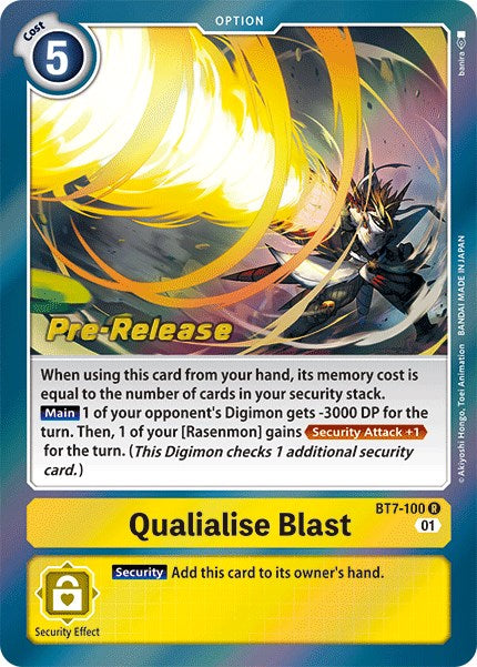 Qualialise Blast [BT7-100] [Next Adventure Pre-Release Cards] - Just $0.15! Shop now at Retro Gaming of Denver