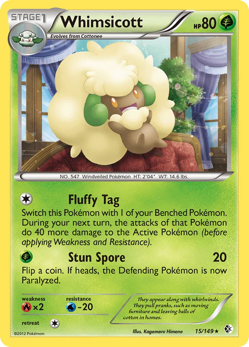 Whimsicott (15/149) [Black & White: Boundaries Crossed] - for just $0.20! 