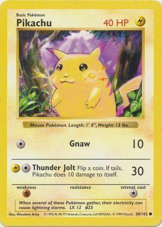 Pikachu (58/102) [Base Set Shadowless Unlimited] - for just $15.90! 