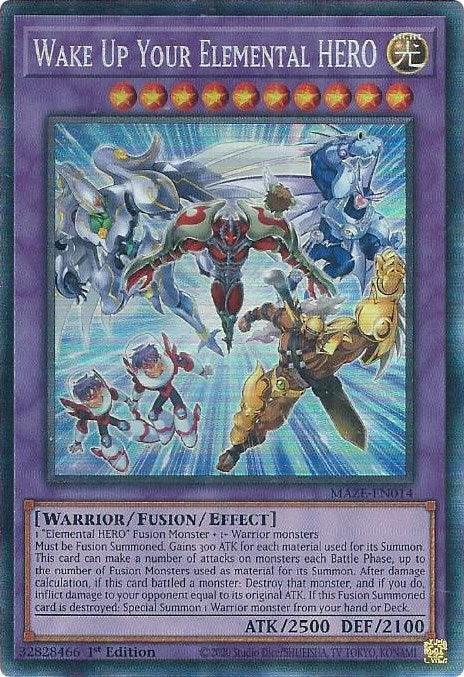 Wake Up Your Elemental HERO [MAZE-EN014] Collector's Rare - for just $5.70! 