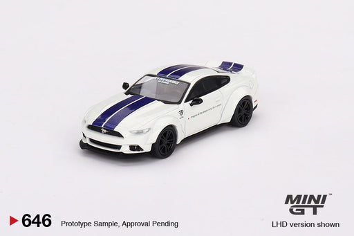 Mini-GT FORD MUSTANG GT LB-WORKS White 1:64 #646 - for just $17.99! 