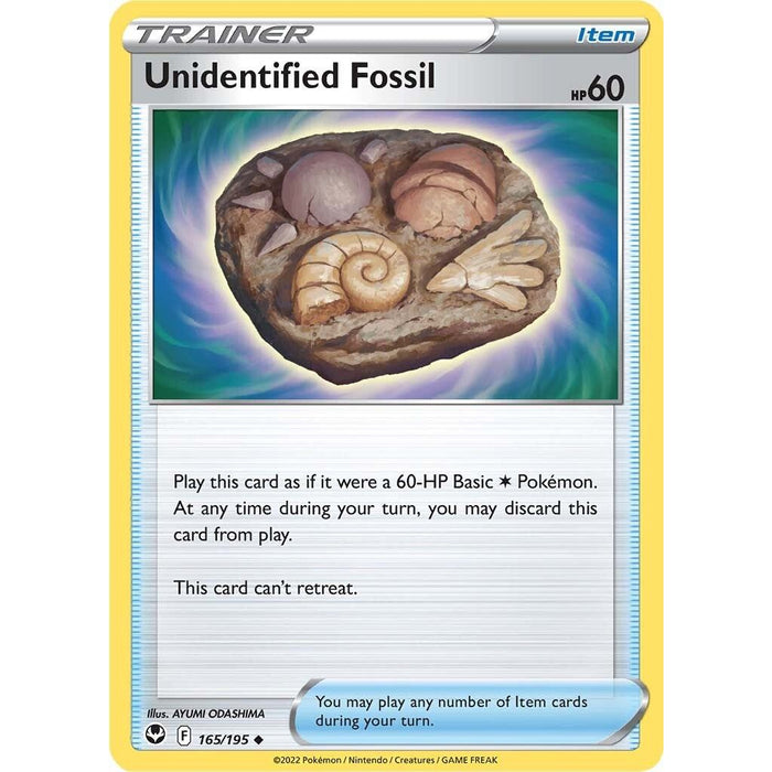 Unidentified Fossil (165/195) [Sword & Shield: Silver Tempest] - Just $0.05! Shop now at Retro Gaming of Denver